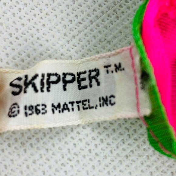 Vintage Dramatic Living Skipper Doll & Swimsuit Rooted Lashes Marked Mattel 1969 - Picture 12 of 12